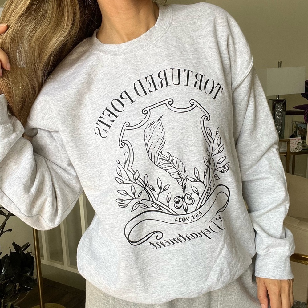 Hello Poppy Co Taylor Swift Torture Poets Department Sweatshirt Long Sleeve TopM